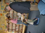 Pasování prvňáčků v místní knihovně