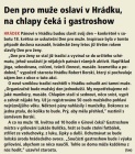 Den pro muže oslaví v Hrádku, na chlapy čeká i gastroshow (Hutník, 9. 5. 2019)