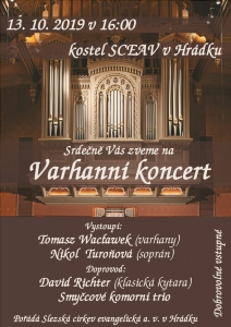 plakát - Varhanní koncert