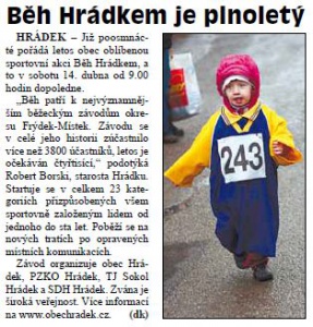 Běh Hrádkem je plnoletý (Hutník 11. 4. 2012)