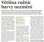 Většina radnic barvy nezmění (Hutník 15. 10. 2014)