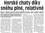 Horské chaty díky sněhu plné, relativně (Hutník 15. 2. 2012)