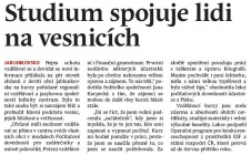 Studium spojuje lidi na vesnicích (Hutník 19. 11. 2014)