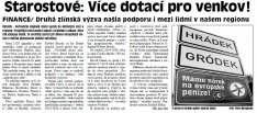 Starostové: Více dotací pro venkov! (Hutník 2. 5. 2013)