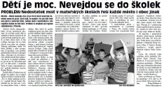 Dětí je moc, nevejdou se do školek (Hutník 22. 5. 2013)