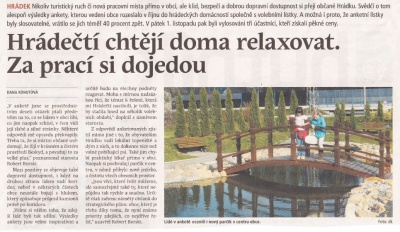 Hrádečtí chtějí doma relaxovat. Za prací si dojedou (Hutník 6. 11. 2013)