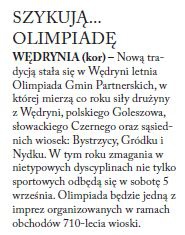 Szykuja...Olimpiade (Głos Ludu 25. 7. 2015)