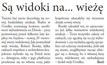 Są widoki na... wieżę (Głos Ludu 29. 9. 2015)