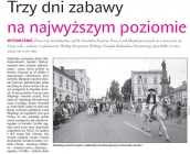 Trzy dni zabawy na najwyzszym poziomie, Festiwal z niepowtarzalna (Głos Ludu 4. 8. 2015)