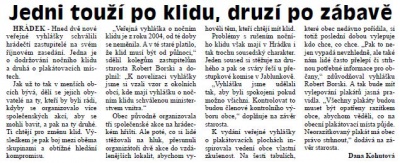 Jedni touží po klidu, druzí po zábavě (Hutník 7. 11. 2012)