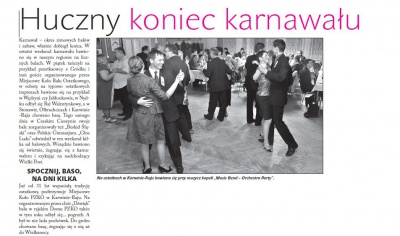 Huczny koniec karnawału (Głos Ludu 17. 2. 2015)