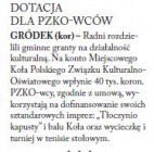 Dotacja DLA PZKO-WCÓW (Głos Ludu 17. 3. 2015)