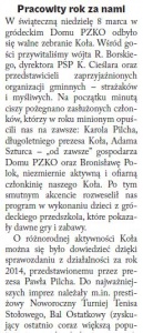 Pracowity rok za nami (Głos Ludu 21. 3. 2015)