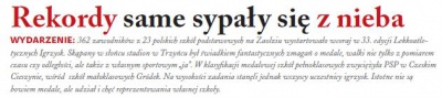 Rekordy same sypały się z nieba (Głos Ludu 30. 5. 2015)