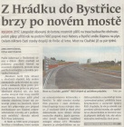 Z Hrádku do Bystřice už brzy po novém mostě (Hutník 15. 6. 2016)