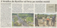 Z Hrádku do Bystřice už brzy po novém mostě (Hutník 15. 6. 2016)