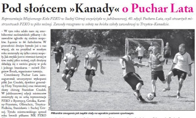 Pod słońcem »Kanady« o Puchar Lata (Głos Ludu 7. 7. 2016)