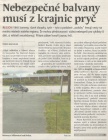 Nebezpečné balvany musí z krajnic pryč (Hutník 24. 8. 2016)