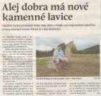 Alej dobra má nové kamenné lavice (Hutník 27. 7. 2016)