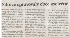 Silnice opravovaly obce společně (Hutník 7. 9. 2016)