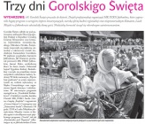 Trzy dni Gorolskigo Swięta (Głos Ludu 16. 8. 2016)