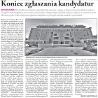 Koniec zgłaszania kandydatur (Głos Ludu 4. 8. 2016)