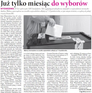 Już tylko miesiąc do wyborów (Głos Ludu 6. 9. 2016)