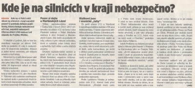 Kde je na silnicích v kraji nebezpečno? (Horizont 29. 11. 2016)