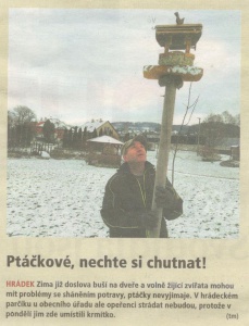 Ptáčkové, nechte si chutnat! (Hutník 30. 11. 2016)