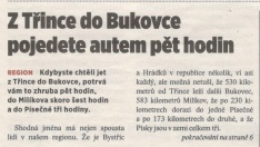 Z Třince do Bukovce pojedete autem pět hodin (Horizont 14. 2. 2017)