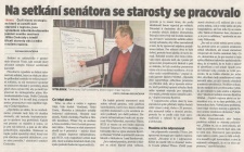 Na setkání senátora se starosty se pracovalo (Horizont 7. 2. 2017)