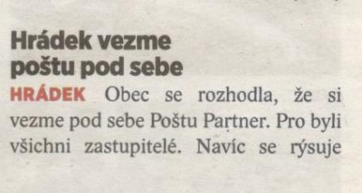 Hrádek vezme poštu pod sebe (Horizont 14. 3. 2017)