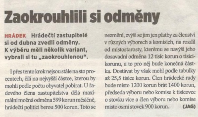 Zaokrouhlili si odměny (Horizont 14. 3. 2017)