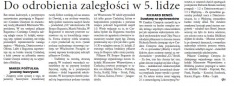 Do odrobienia zaległości w 5. lidze (Głos łudu 11. 3. 2017)