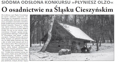 Siódma odsłona konkursu Płyniecz Olzo (Głos łudu 18. 2. 2017)