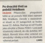 Po dvacáté třetí se poběží Hrádkem (Horizont 18. 4. 2017)