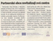 Parnerské obce revitalizují svá centra (Horizont 25. 4. 2017)