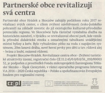 Parnerské obce revitalizují svá centra (Hutník 26. 4. 2017)