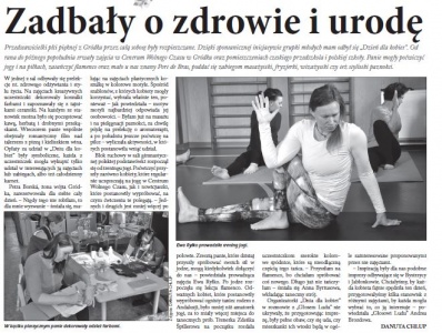 Zadbały o zdrowie i urodę (Głos łudu 7. 3. 2017)