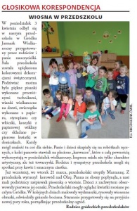 Wiosna w przedszkolu (Głos Łudu 8. 4. 2017)