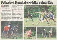 Fotbalový Mundial v Hrádku vyhrál Kos (Horizont 27. 6. 2017)