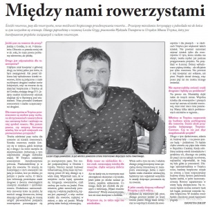 Mięzy nami rowerzystami (Głos Łudu 20. 7. 2017)