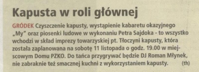 Kapusta w roli głównej (Hutník 8. 11. 2017)