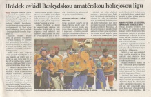 Hrádek ovládl Beskydskou amatérskou hokejovou ligu (Hutník 4. 4. 2018)