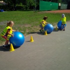 Zabawy  naszych przedszkolaczków w Bystrzycy